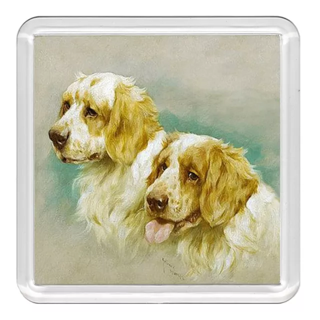 Clumber Spaniel Dog Acrylic Coaster Novelty Drink Cup Mat Great Gift