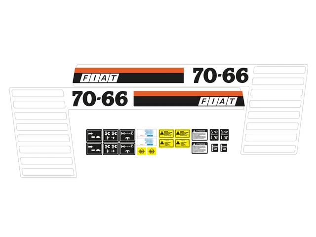 Kit Adesivi Trattore Fiat 80-66 Completo Di Simboli E Avvertenze - Foto 5