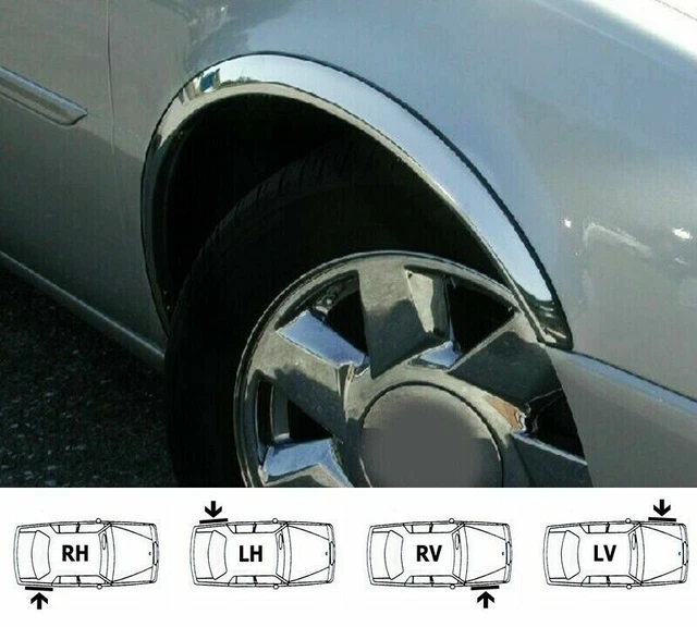 WING QUATER WHEEL Arch Trims set - 4 pcs. Chrome mouldings for MAZDA ...