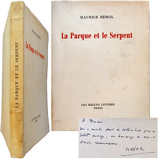 La Parque et le Serpent Essai sur les formes mythes 1955 Maurice Bémol EO n°5