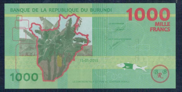 Burundi 1.000 Francs 2015 P.M. N°51 Uncirculated Of Print - Gian 7