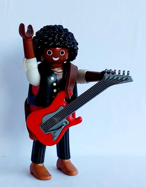 Playmobil (J114) &Eacute;poque 1900 - Chitarrista Con Chitarra Arancione, Dal Set 5360, Usato