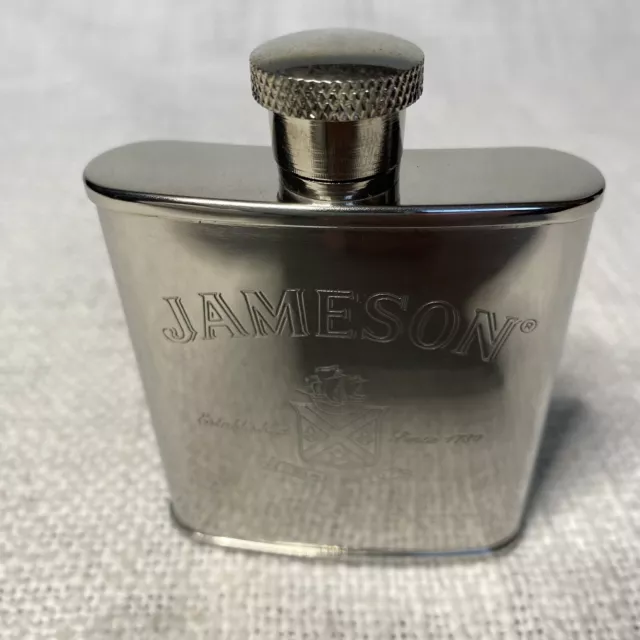 Stainless Steel Hip Flask Jameson Irish Whisky 2 1/2 oz