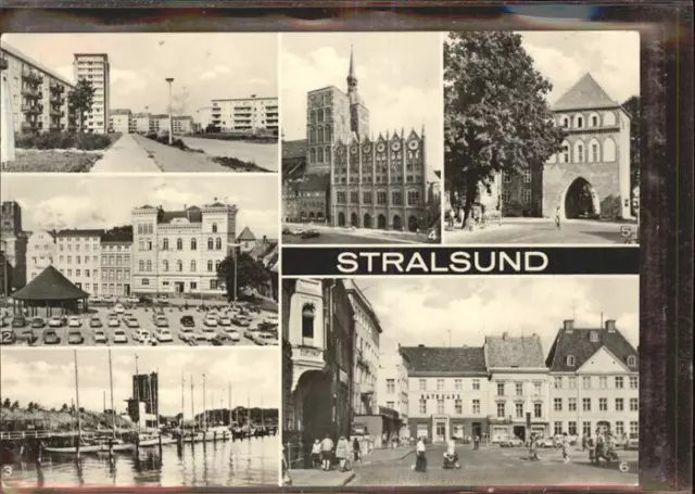 41409779 Stralsund Mecklenburg Vorpommern Leninplatz Rathaus Seglerhafen Stralsu