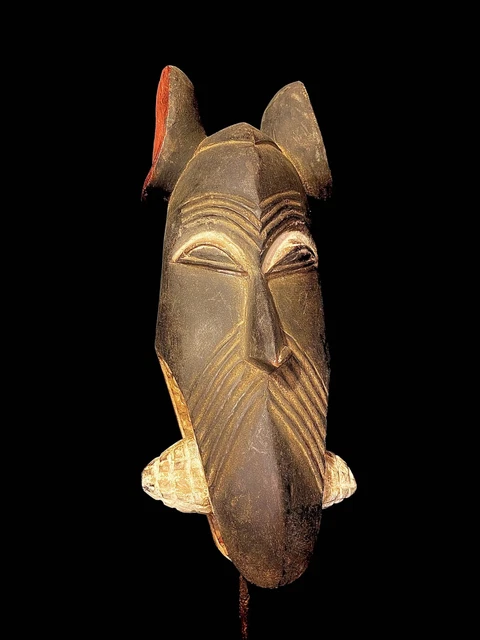 Vintage Hand Carved Wooden Dogon monkey mask Tribe Handcarved,-2717