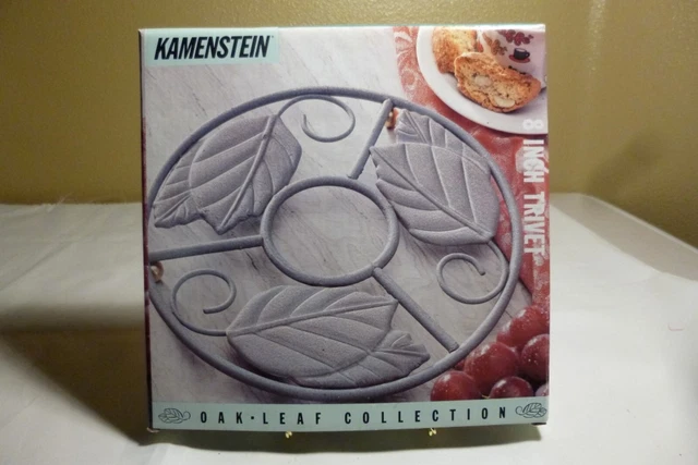 8" TRIVET - Kamenstein - Colección de hojas de roble - gran regalo - Nuevo en caja