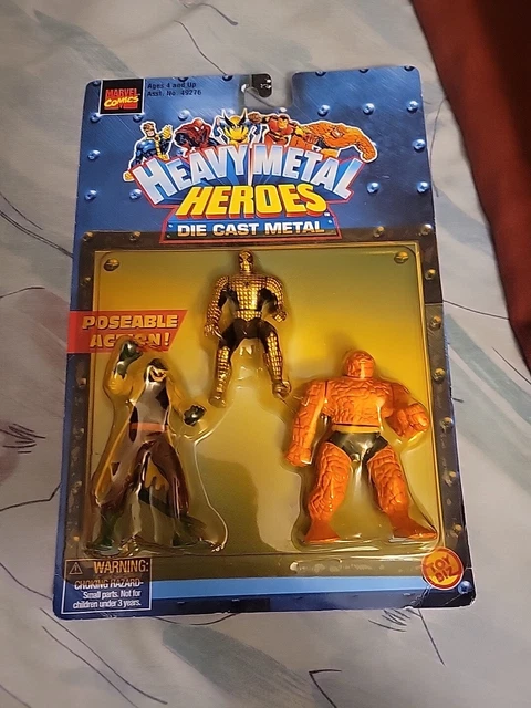 Marvel Heavy Metal Heroes (1999) Toy Biz Die-Cast Mini Figure 3 pack