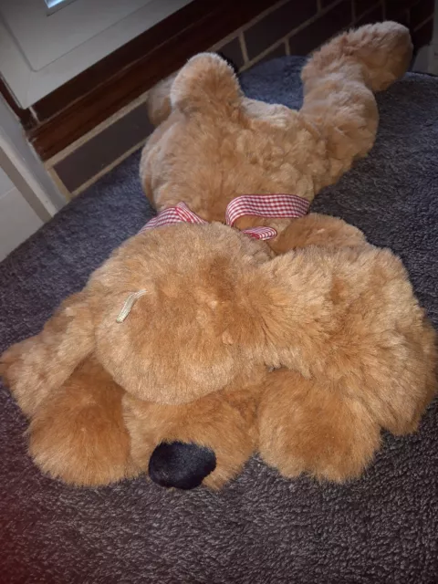 Peluche Chien Allongé Marron Gipsy  Gros Doudou 72 Cm