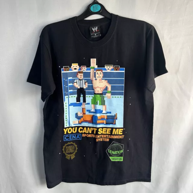 Rare John Cena 2007/2008 8bit You Can't See Me T - Shirt - Small - WWE AUTHENTIC