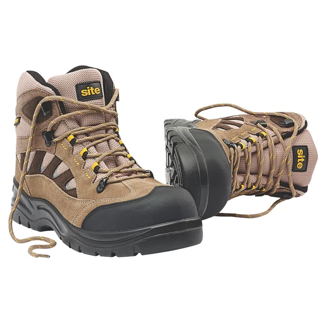 SITE GRANITE SAFETY Trainer Boots Stone Thick Padded Collar and