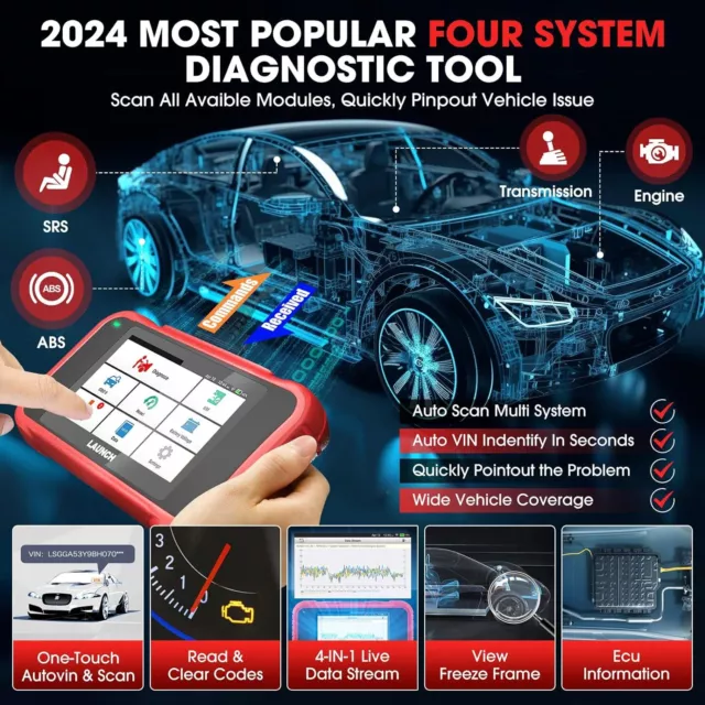 2024 Launch CRP123E Profi Auto Diagnosegerät KFZ OBD2 Scanner Fehlerauslesegerät 2