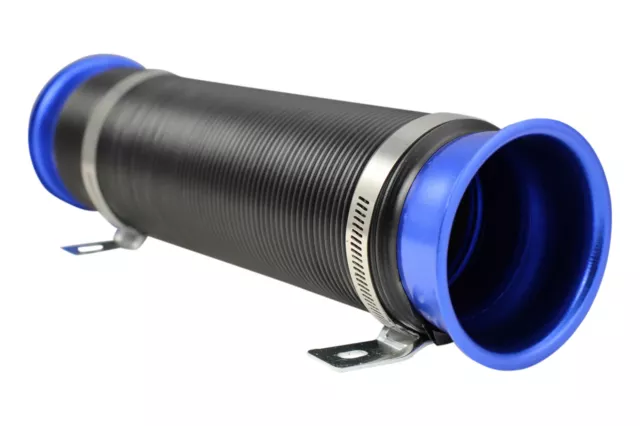 BLUE BLACK UNIVERSAL 3" 75mm FLEXI AIR INTAKE INDUCTION PIPE HOSE