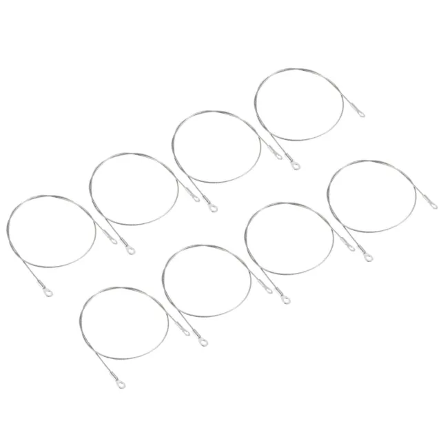 8Pcs 1.5mmx50cm Steel Security Cable 5mm ID Eyelets Ended Safety Wire Rope