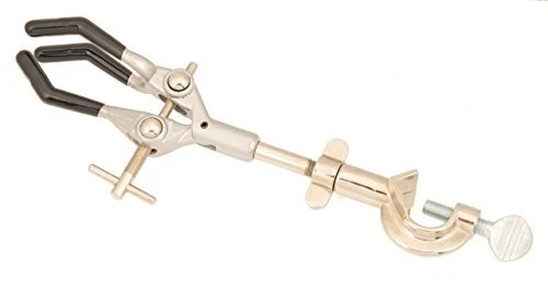 3-Finger Lab Clamp with Bosshead - PVC Coated Prongs - Holds up to 3.5"