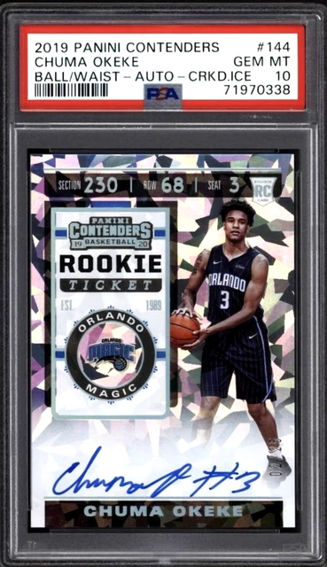 2019 Panini Contenders Chuma Okeke Cracked Ice Rookie Ticket /25 PSA 10 RC Magic