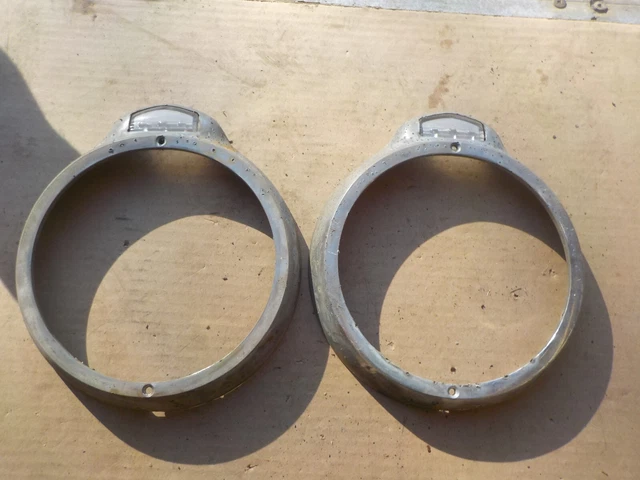 1947 Studebaker headlight bezels (2) RAT ROD