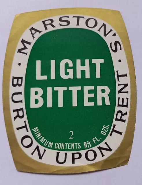 Marstons - Light Bitter - 2 - 9 2/3 Fl oz -  Vintage Beer Label