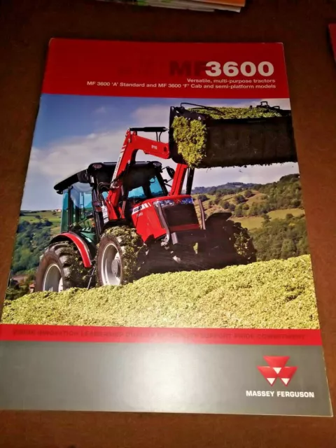 massey ferguson tractor 3600  sales brochure 69-102 hp 24 pages