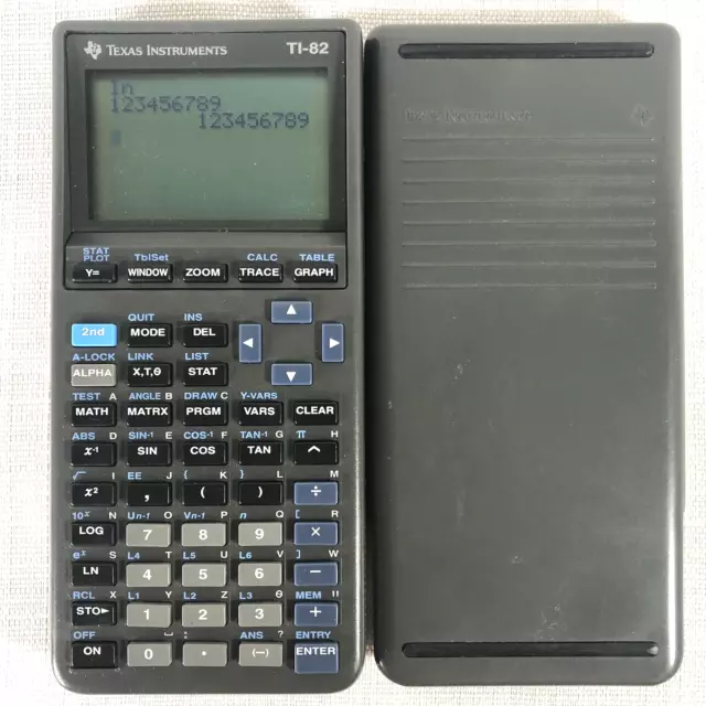 Texas Instruments TI-82 Graphing Calculator Used Works Tested w/ Cover Science
