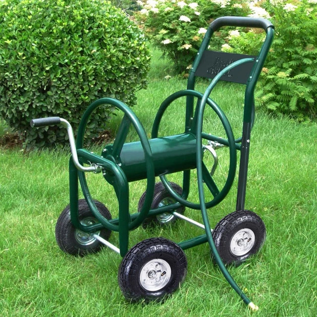 GARDEN HOSE REEL Cart Heavy Duty Water Planting Storage Basket Outdoor