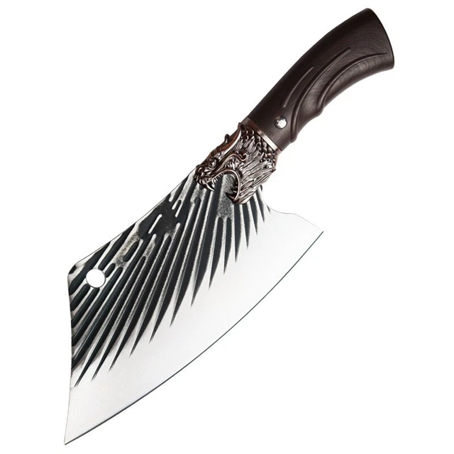 Cuchillo Chopper Chino Cocina Acero Inoxidable Forjado Hecho a Mano Carne Vegetales