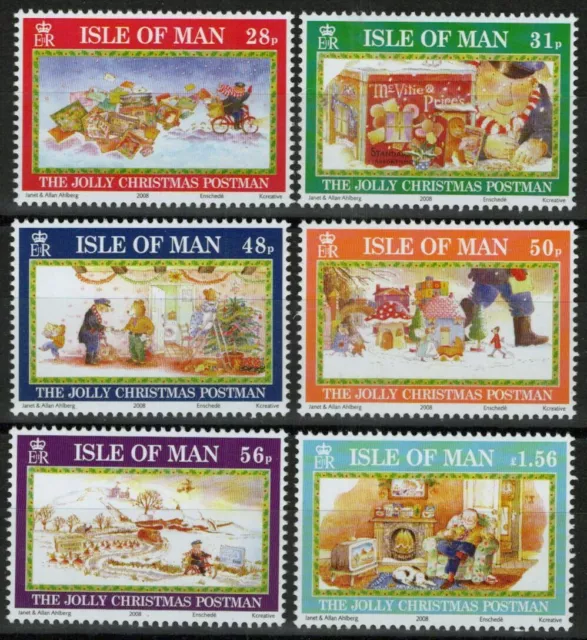 ZAYIX Isle of Man 1290-1295 MNH Christmas Jolly Christmas Postman 061223SM188M