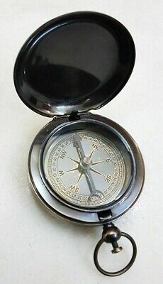 Vintage Antique Brass Compass Pocket Style Handmade Push Button Compass Gift NEW