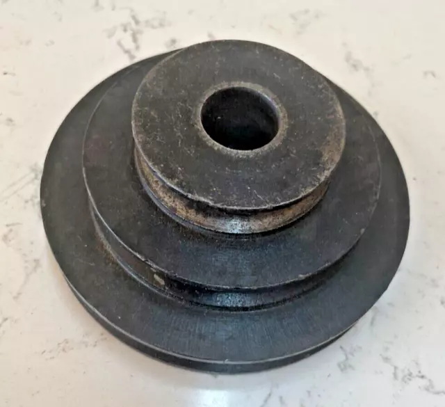STEEL UNMARKED 3 STEP PULLEY 4, 3, 2.  3/4” bore.  (B25)