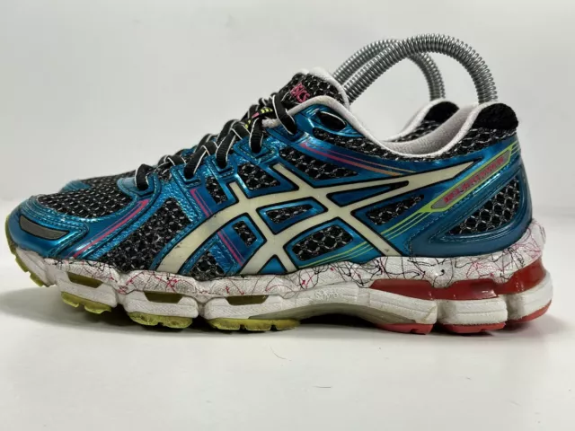 Asics Gel Kayano 19 Womens Size 7 Blue Athletic Running Shoes Sneakers T392N