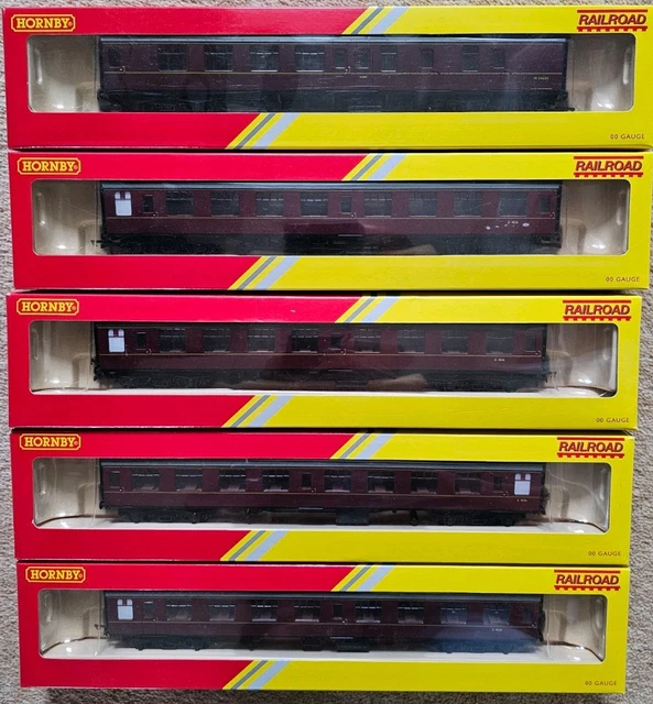 HORNBY BR MK1 Coaches Maroon X 5 R4629 R4352 £89.10 - PicClick UK