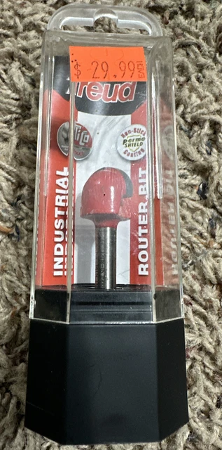 Freud 18-112 3/8" Radius Round Nose Carbide Tipped Router Bit 1/4" Shank