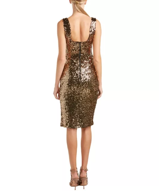 French Connection Cosmic Gold Black Sequin Sparkle Cocktail Party Tank Dress 0 3