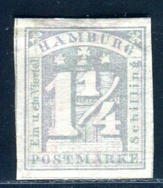 HAMBURG 1864 8c ungummiert sehr schöne BRIEFMARKE(N1164