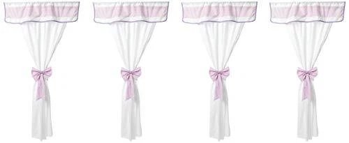Baby Doll Lodge Collection Round Crib Curtain & Drape Set In Lavender
