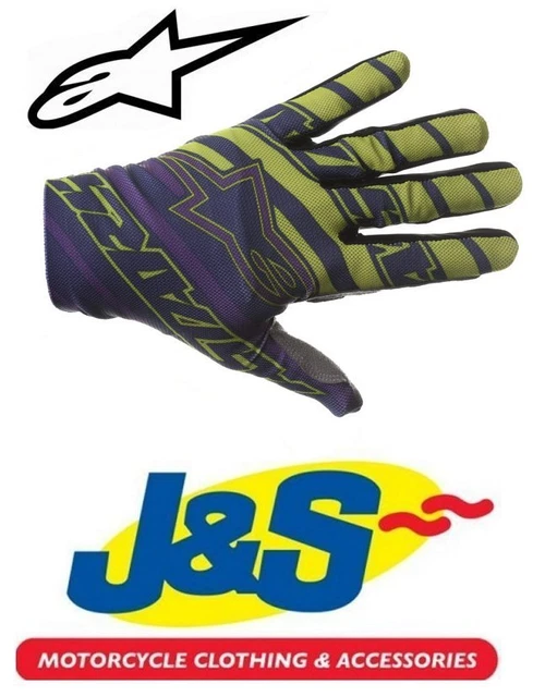 ALPINESTARS DUNE MOTOCROSS Gloves Navy Lime Purple Enduro Bmx Mtb