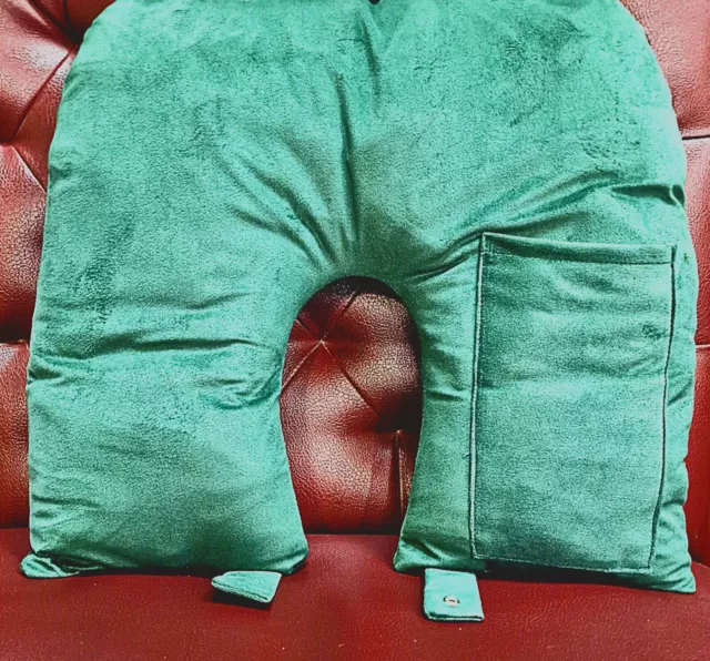 Green Travel Neck Pillow Case With Storage/Pockets SELLING FAST