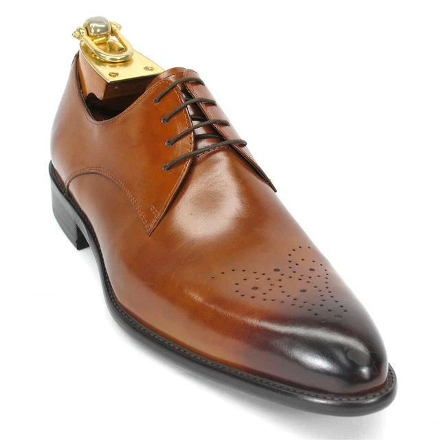 CARRUCCI Cognac Véritable Cuir de Vachette Richelieus (14)