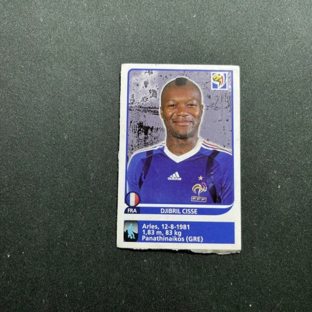 104x DJIBRIL CISSE FRANCE PANINI WORLD CUP 2010 SOUTH AFRICA FRANCE FOOTBALL