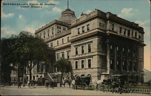 Canada Montreal,QC Le Palais de Justice-Court House Quebec Antique Postcard