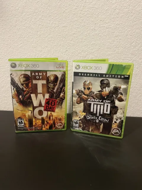 Army Of Two Bundle 40th Day & Devils Cartel Xbox 360 CIB VERY GOOD! Ships FAST!