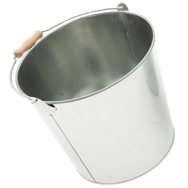 Metal Fireplace Ash Bucket Incinerator Bin Pail Compost Kitchen Accessories