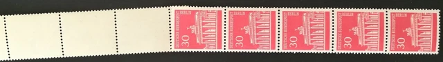 Berlin 1966 30Pf Brandenburger Tor Rollenende türkis Mi.Nr: 288 postfrisch