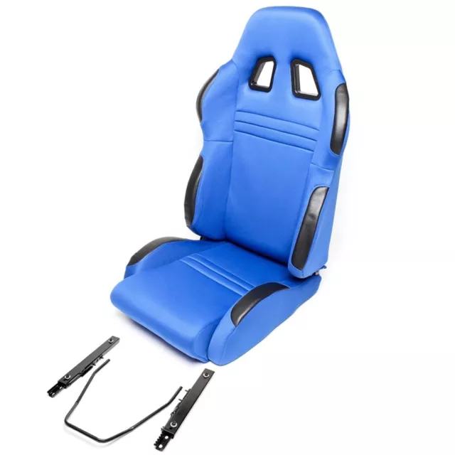 1X TA Technix Sport Seat half-Shell Right Passenger Side Blue + Sliding Rail