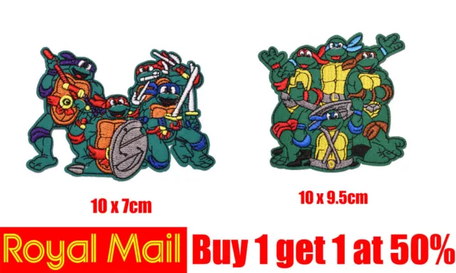 Teenage Mutant Ninja Turtles Iron On Sew On Patches Badges