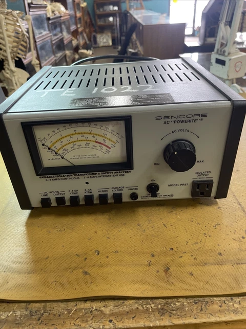 Sencore AC Powerite PR57 Variable Isolation Transformer and Safety Analyzer Sencore AC Powerite PR57 Variable Isolation Transformer and Safety Analyzer