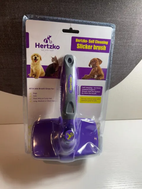 Hertzko Self Cleaning Slicker Brush Ultimate Pet Dog/Cat Groomer NEW OTHER