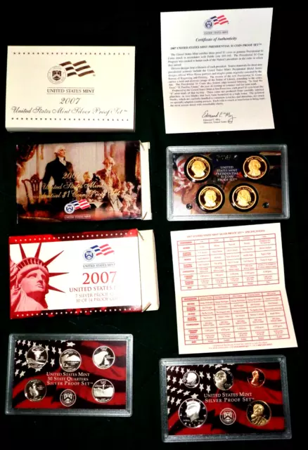 Deep Cameo 2007-S United States Mint Silver Proof Set