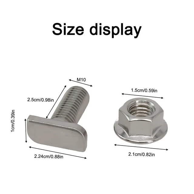 Dadi Flangiati Fotovoltaico Viti A Martello M10 X 25 Con Dado Flangiato - Acciaio Inox A2-70 - Per Impianti Fotovoltaici Acciaio Inossidabile A2-70 - Foto 4