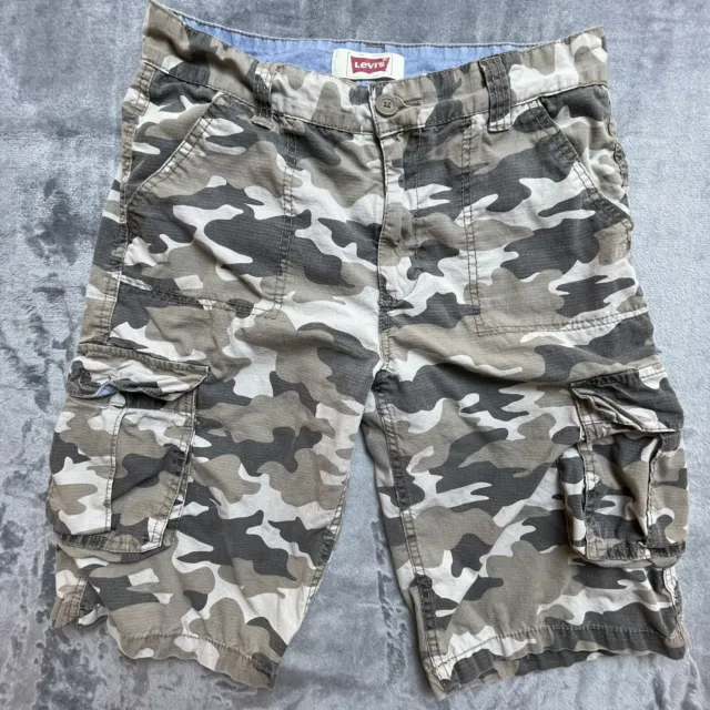 Levis Shorts Mens 18 Regular 29 Waist Camouflage Military Workwear Cargo Casual