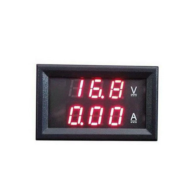 Voltmètre/Ampèremètre Numérique DC 0-100V/0-10A - Double Affichage LED - Alimentation 4-30V